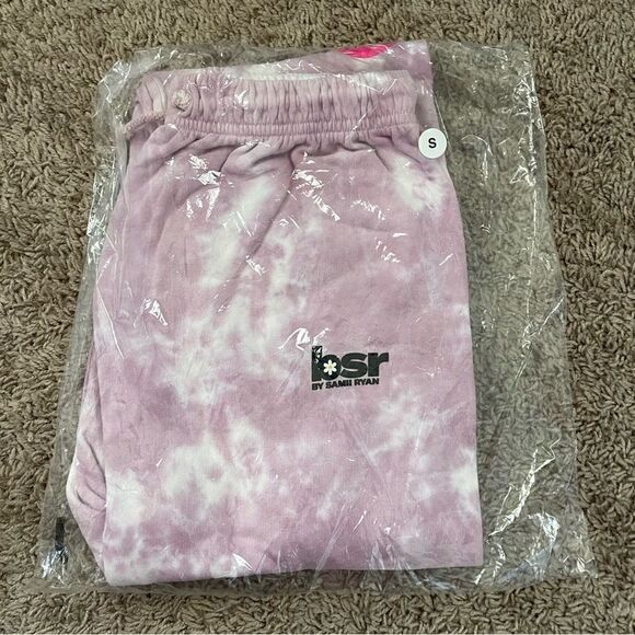By Sami Ryan Pink & White Tie Dye Graphic Print Sensitive Sweatpants SZ S BNWOT - Picture 11 of 11